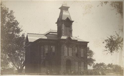Pleasanton TX - 1885 Atascosa County Courthouse  old photo