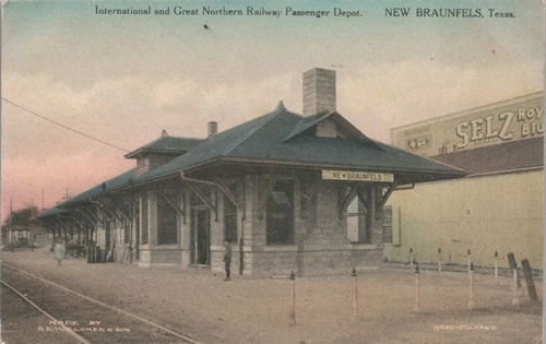 New Braunfels TX - International and Great Northern Railway Passenger Depot