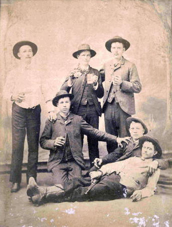 Texas  1880s - Young men drinking