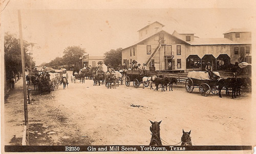Yorktown TX Cotton Gin and Mill Scene  old photo