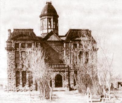Razed 1893 Ward Counnty Courthouse, Barstow, Texas