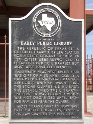 TX - Ward County Early Public Library Historical Marker