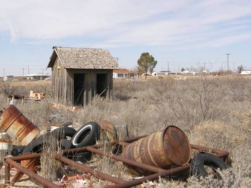 Barstow TX - outhouse