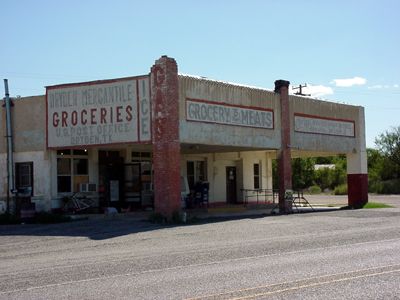 Dryden Mercantile and US post office, Dryden, Texas
