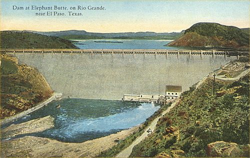Elephant Butte Dam on Rio Grande near El Paso, TX
