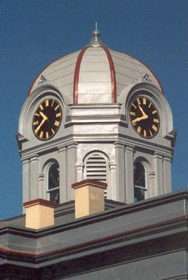 Fort Davis, Texas - Jeff Davis County Courthouse restored clock tower