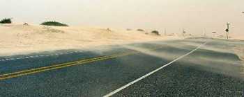 sandstorm on the highway near Kermit