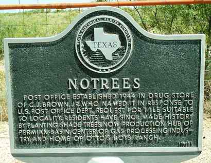 Notrees, Texas historical marker