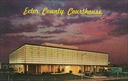 Present Ector County Courthouse,  Odessa, Texas old postcard