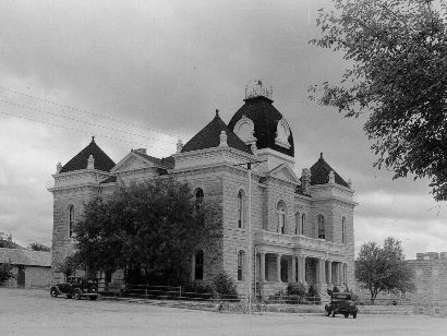 Crockett County Courthouse TX old photo