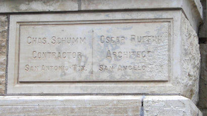 TX - Crockett County Courthouse Cornerstone