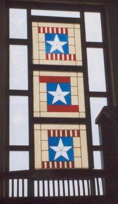 Reeves County courthouse stainglass window, Pecos Texas