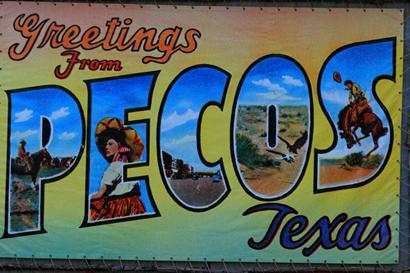 Pecos, Texas greetings mural