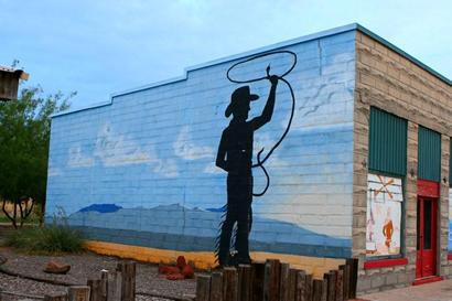 Pecos, Texas cowboy mural