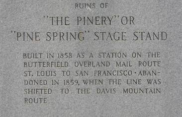 Pine Springs TX Centennial Marker text