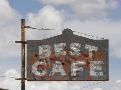 Sierra Blanca, TX - Best Cafe old neon