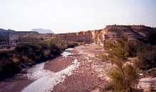 The arroyo in Study Butte Texas