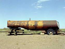 Old tanker in Varhalen, West Texas