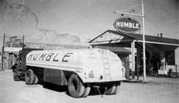Humble Oil station and gas tank