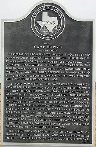 Camp Howze  Historical Marker, Cooke County, near Gainesville  Texas